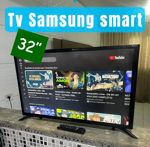 Samsung 32? SMART - SÓ ESTÁ COM ESSAS LINHAS NA TELA, mas não interfere em nada!!