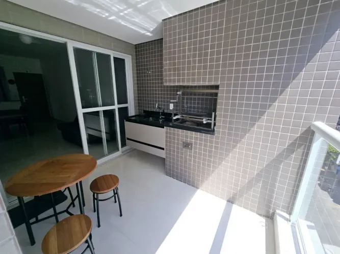 Imóvel para aluguel 2 quartos mobiliado, com lazer no Ed. Solar do Gonzaga em Santos