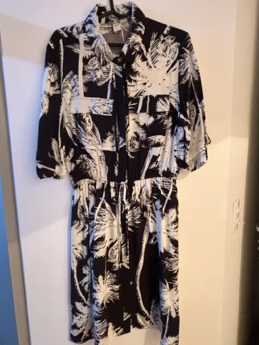 Vestido chemisie TAM M marfino
