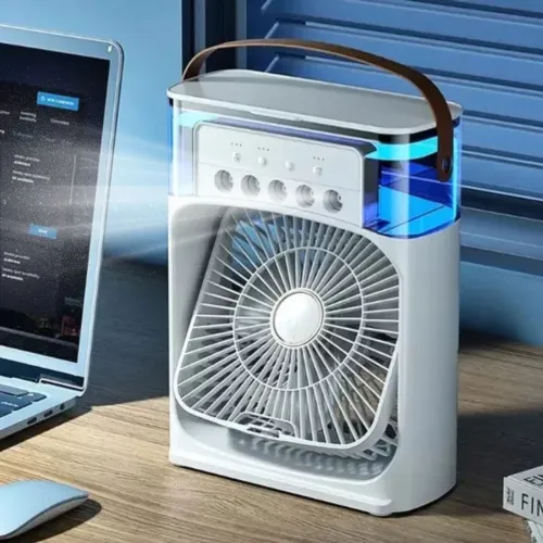 Mine ventilador de colocar gelo e água .
