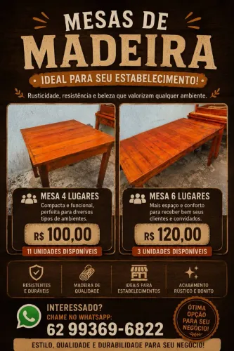 Mesas de madeira