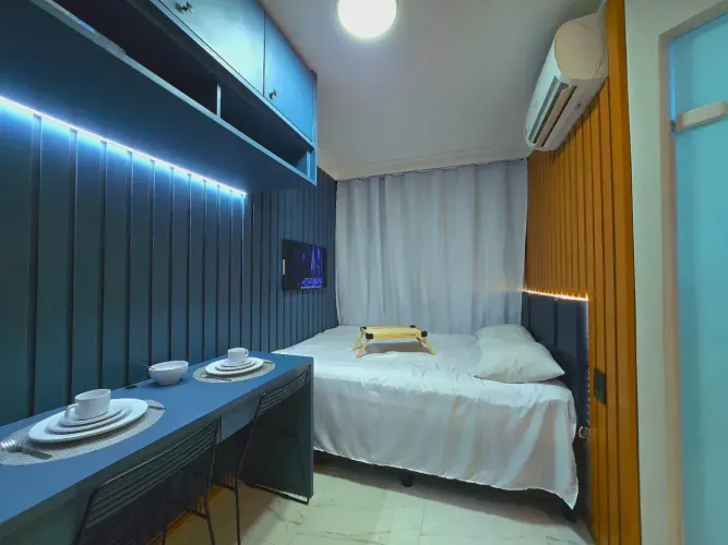 Studio Distribuído Em 22M² E 1 Vaga De Garagem No Costa Azul. 6M17JD