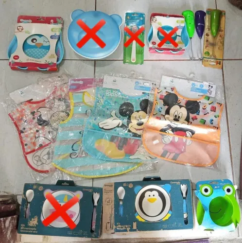 Pratinhos e babadores baby infantil
