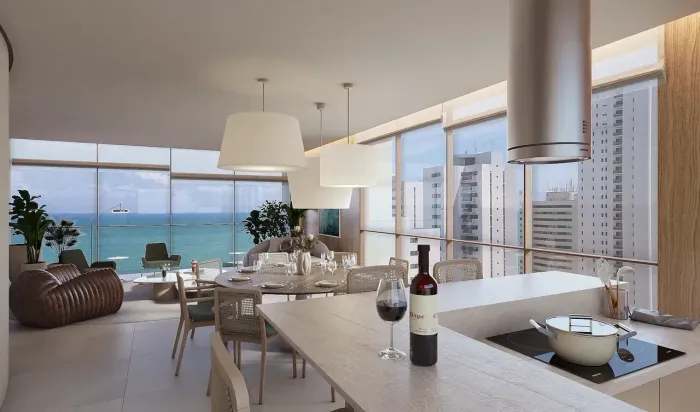 O melhor 2 quartos de alto padrão com vista mar no bairro mais desejado do Recife