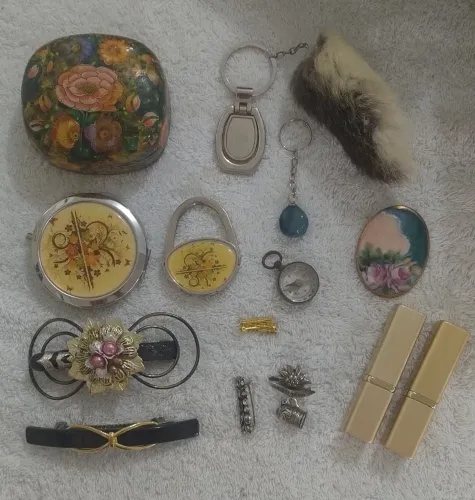 Lote de acessórios femininos vintage diversos