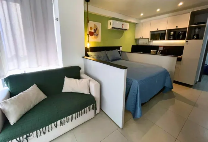 Flat para Temporada em João Pessoa, Jardim Oceania, 1 dormitório, 1 suíte, 1 banheiro