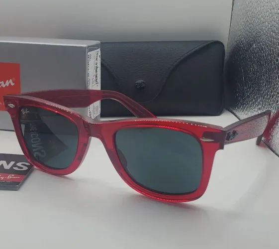 Ray ban wayfarer red transparent oculos de sol rb2140