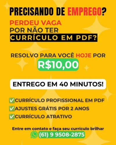 Currículo profissional!