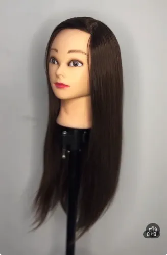 Cabeça De Boneca Mista 70% Humano P/treino De Cabeleireiro