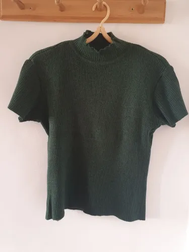 Blusa fio verde escuro