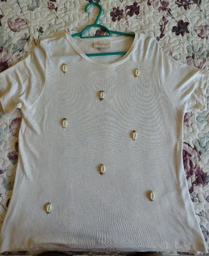 Blusa branca Shoulder 