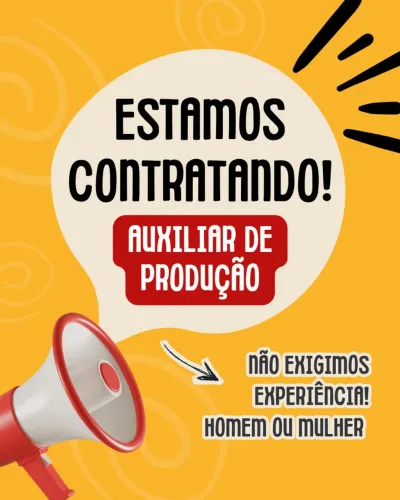 VAGA DE EMPREGO - Auxiliar de Embalagem (Mini Milho)