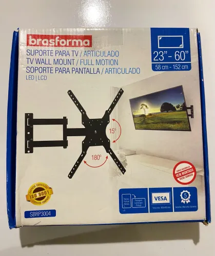 suporte articulado Brasforma para TV - novo, completo