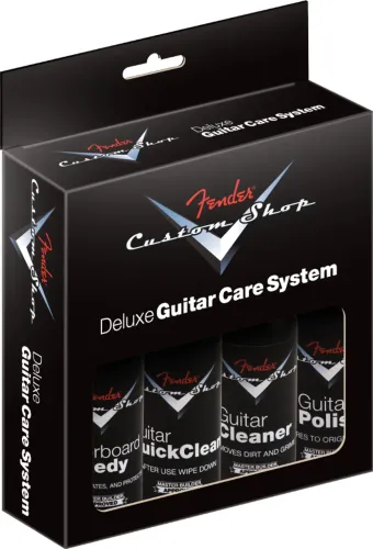 Kit limpeza instrumento Fender Custom Shop Deluxe Guitar Care System