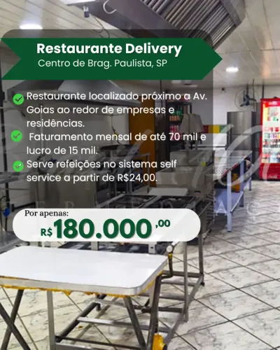 Restaurante Delivery no Centro de Brag. Paulista, SP