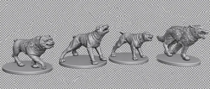Miniatura/ kit zombies dogz: Zombicide proxy