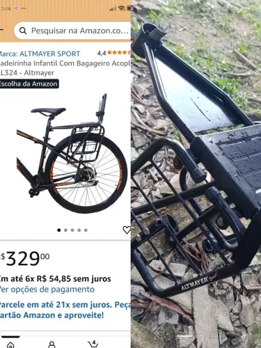 Cadeirinha de bicicleta, infantil
