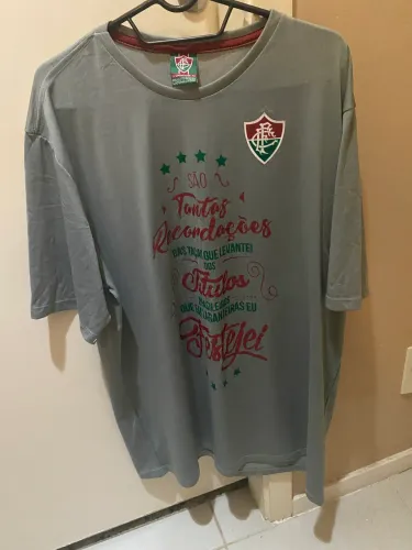 Camisa do Fluminense São tantas Recordações da BRAZILINE tam 2GG cinza