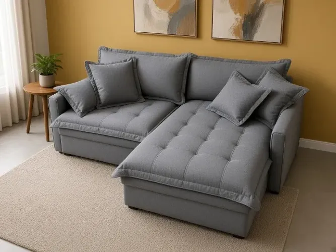Sofá Cama Baú Caroline 2,20m Molas Bonnel (NOVO A PRONTA ENTREGA)