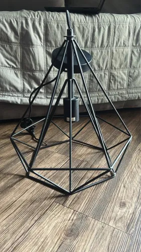 Lustre Pendente Aramado Preto - Modelo P198L BK - E27