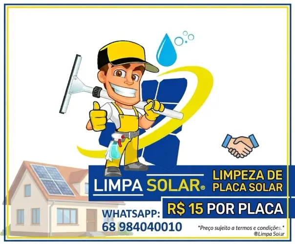 Limpeza em placa solar 