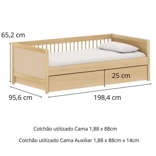 Bicama infantil de apoio