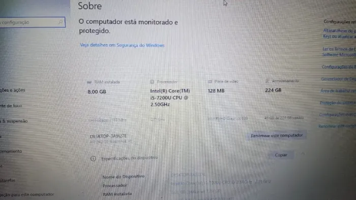 Notebook HP 240 G6 | Intel Core i5 | 8GB RAM | SSD 256GB