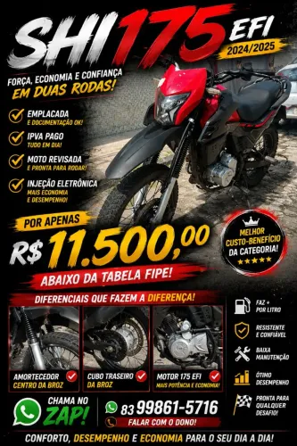 Shi 175 EFI vermelha