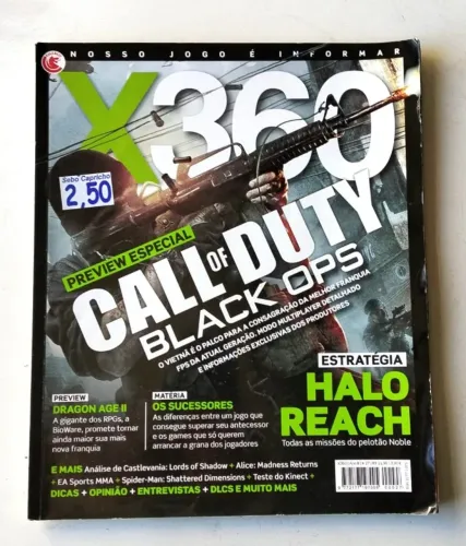 Revista Games X360 nº 27 - Destaque: Call of Duty: Black Ops - 2010 - Usado