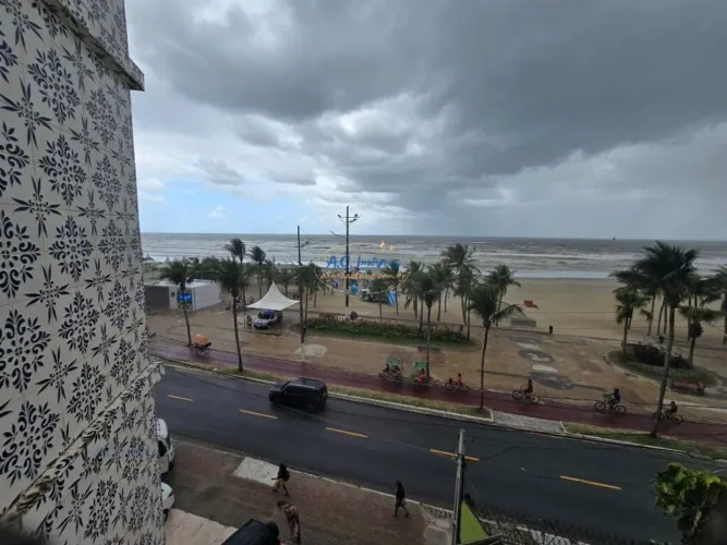 Apartamento frente mar 1 dormitório Vila Mirim Praia Grande