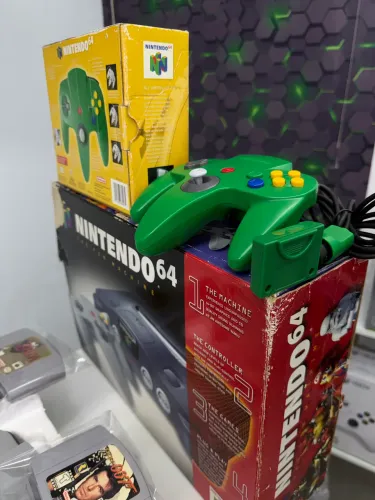 RARIDADE! Nintendo 64 Completo na Caixa Zelda 2 Controles 