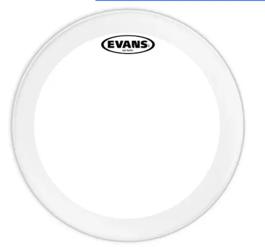 Pele Batedeira Para Bumbo 18' Evans Eq3 Transparente Bd18gb3