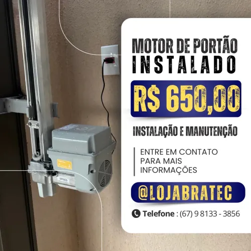 Motor para portão de elevação de 8 segundos 1/4 de HP (instalado)