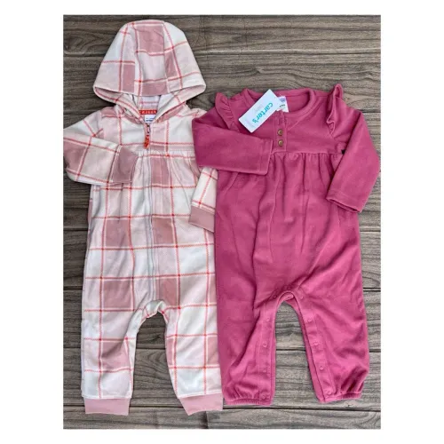 Kit 2 Macacões Flanelados Carters