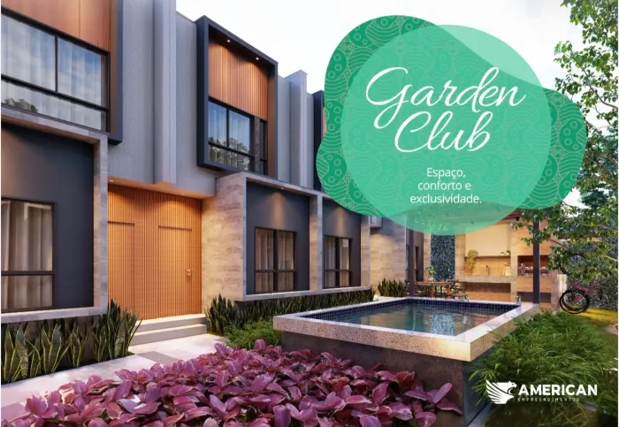 Garden Club - Casa Duplex 82m² | 3 Quartos | 2 Suítes | Jardim Privativo