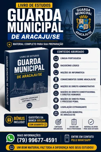 Apostilas de Estudos - Guarda Municipal de Aracaju/SE | IDECAN