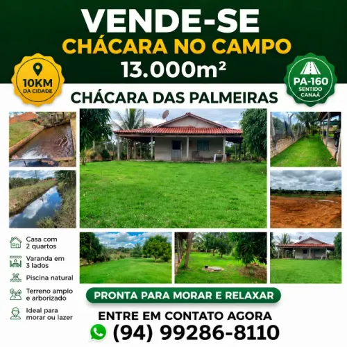 Vende-se Chácara 10km da cidade