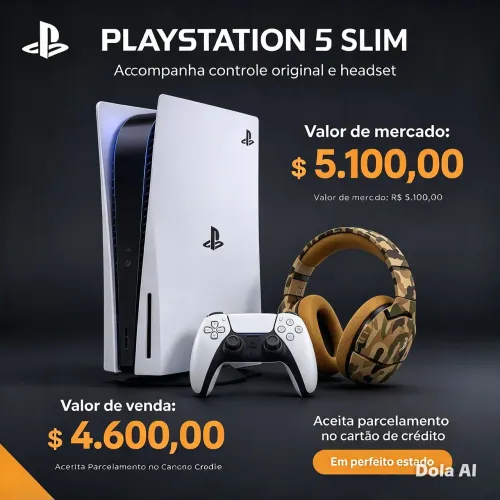 ? PlayStation 5 Slim 1TB ? Pacote Completo