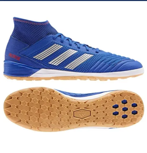 Chuteira futsal adidas azul tamanho 42