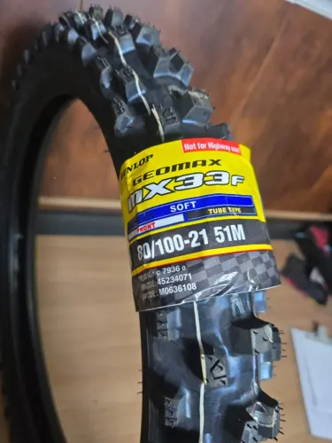 Pneu Dianteiro Dunlop Geomax MX33F 80/100-21 51M Soft ? Novo c/ Etiqueta