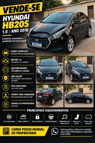 Hyundai HB20S C.plus/c.style1.0 Flex 12V Mec. 4P 2018