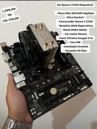 Kit Upgrade Ryzen 5 5500 - Aceito Cartão - Instalo