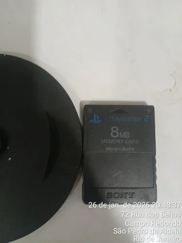 Memory card 8G + suporte ps2