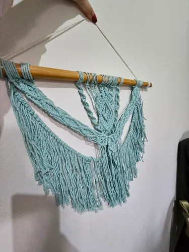 Painel de macrame | azul claro