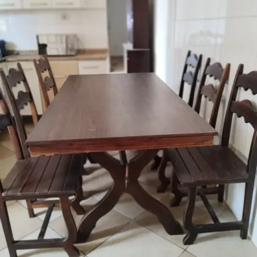 MESA DE JANTAR MADEIRA 6 CADEIRAS