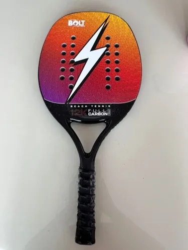 Raquete De Beach Tennis Lightning Bolt Rainbow  12k Carbon