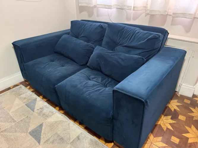 Sofá Retrátil azul