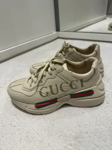 Tênis Gucci Rhyton Feminino Original Off White Logo Vintage 35