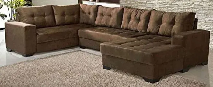 Sofá de canto, 8 lugares, semi-novo, sem avarias.