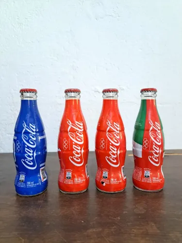Lote 4 Garrafas Coca-Cola Edição Limitada Olimpíadas 2016 Cheias Raridade